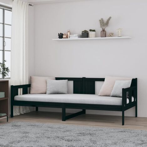 Sofá cama Moderno Cama para adulto madera maciza de pino negro 90x190 cm ES14995A