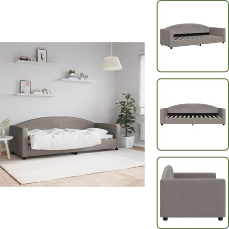 Sofá cama moderno - vidaXL Sofá cama sin colchón tela gris taupe 80x200 cm - Sofá cama para salón