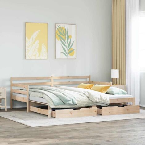 Sofá cama nido con cajones sin colchón 80x200 cm vidaXL