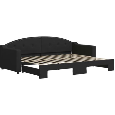 Sofá cama nido tela negro 80x200 cm vidaXL