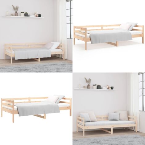 Sofá cama sin colchón madera maciza de pino 80x200 cm - Cama de madera - Sofá cama de pino