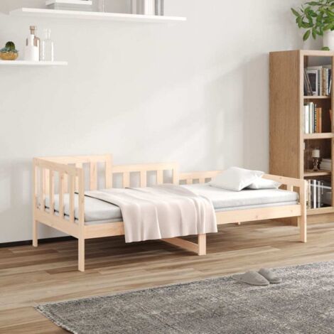 Sofá cama sin colchón madera maciza de pino 90x190 cm