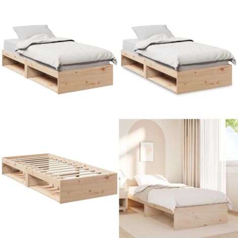 Sofá cama sin colchón madera maciza de pino 90x190 cm - Cama de madera - Sofá cama sin colchón