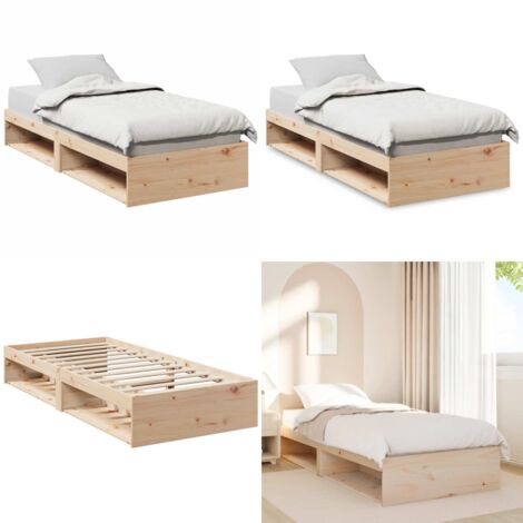 Sofá cama sin colchón madera maciza de pino 90x200 cm - Cama de madera - Sofá cama sin colchón