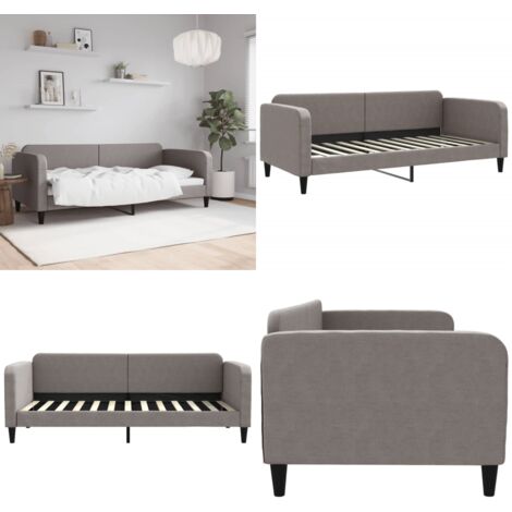 Sofá cama sin colchón tela taupe 90x200 cm - Sofá cama 2 en 1 - Sofá cama con colchón