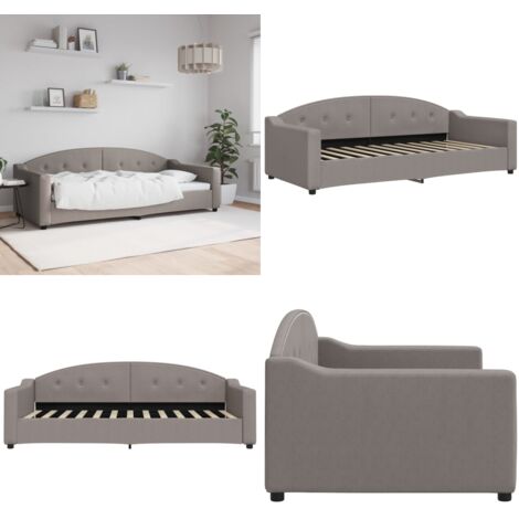 Sofá cama sin colchón tela taupe 90x200 cm - Sofá cama sin colchón - Sofá cama 2 en 1