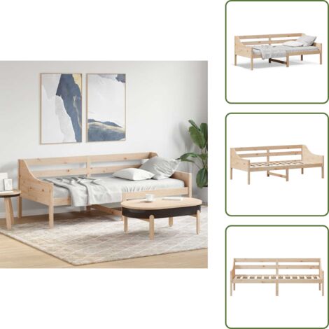 Sofá cama sin colchón - vidaXL Sofá cama sin colchón madera maciza de pino 80x200 cm - Sofá cama de pino