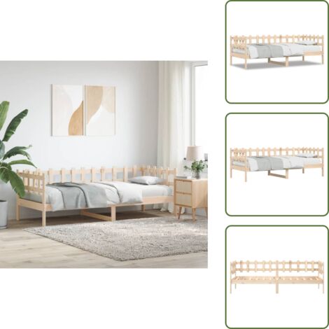 Sofá cama sin colchón - vidaXL Sofá cama sin colchón madera maciza de pino 90x190 cm - Cama de pino