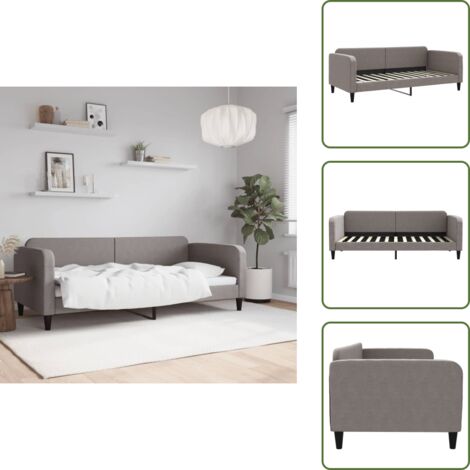 Sofá cama sin colchón - vidaXL Sofá cama sin colchón tela taupe 90x200 cm - Sofá cama para salón