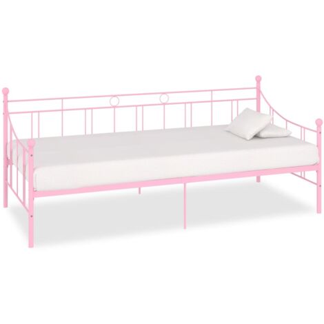 Sofa-Cama Structure 90x200 cm de metal rosa
