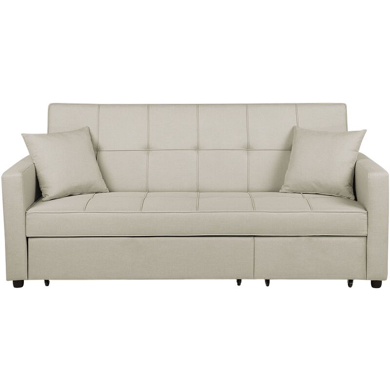 

Sofá cama 3 plazas tapizado beige GLOMMA