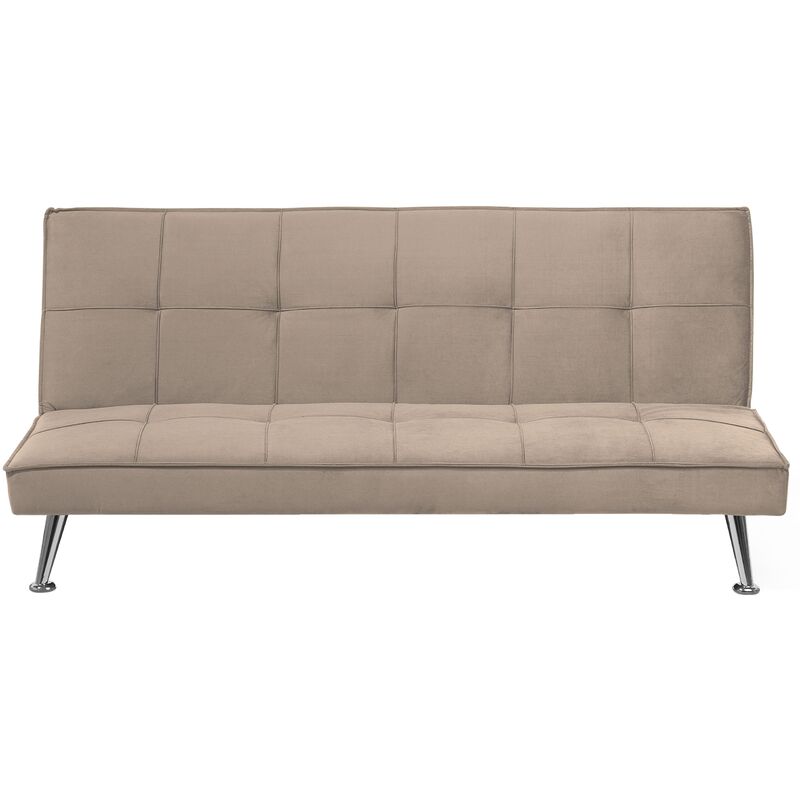 

Beliani - Sofá cama 3 plazas tapizado beige HASLE