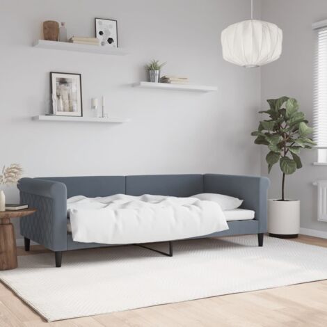Sofá cama terciopelo gris oscuro 90x190 cm vidaXL