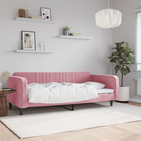 Sofá cama terciopelo rosa 100x200 cm vidaXL