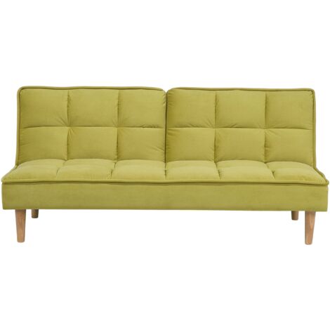 Sofá cama verde 3 plazas respaldo reclinable acolchado Siljan
