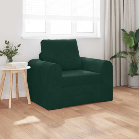 Sofá cama Verde oscuro 98 x 71 x 83 cm Terciopelo