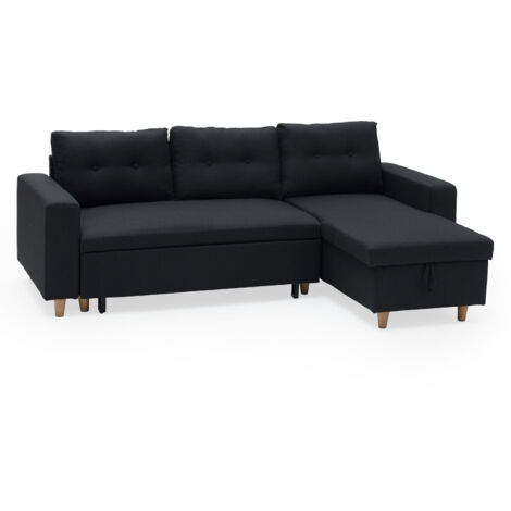 Sofá cama WADE 3 plazas color gris antracita
