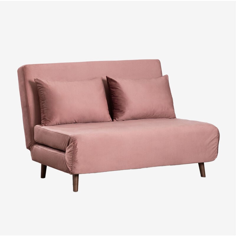 

Sofá Cama de 2 plazas en Terciopelo Elen Rosa Vino Rosa Vino - Sklum