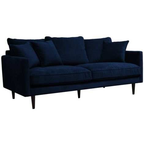 Sofa Candice - 3-Sitzer - Samt - dunkelblau