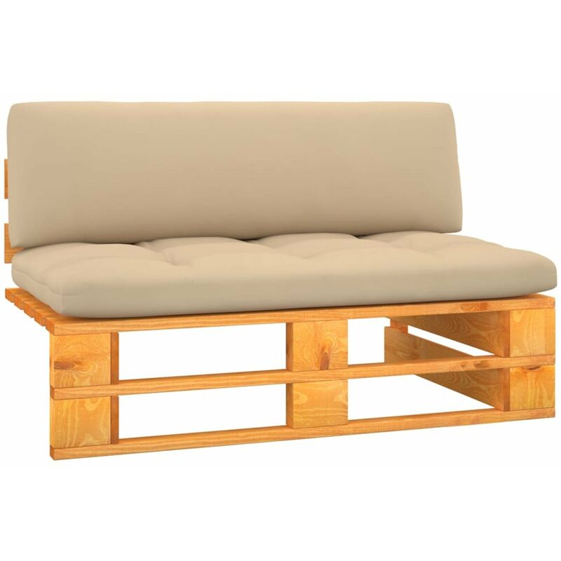 

Sofa central de pales jardin madera pino impregnada marron miel