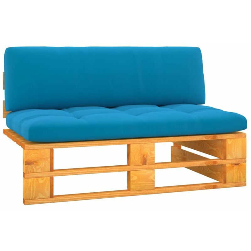 

Sofa central de pales jardin madera pino impregnada marron miel