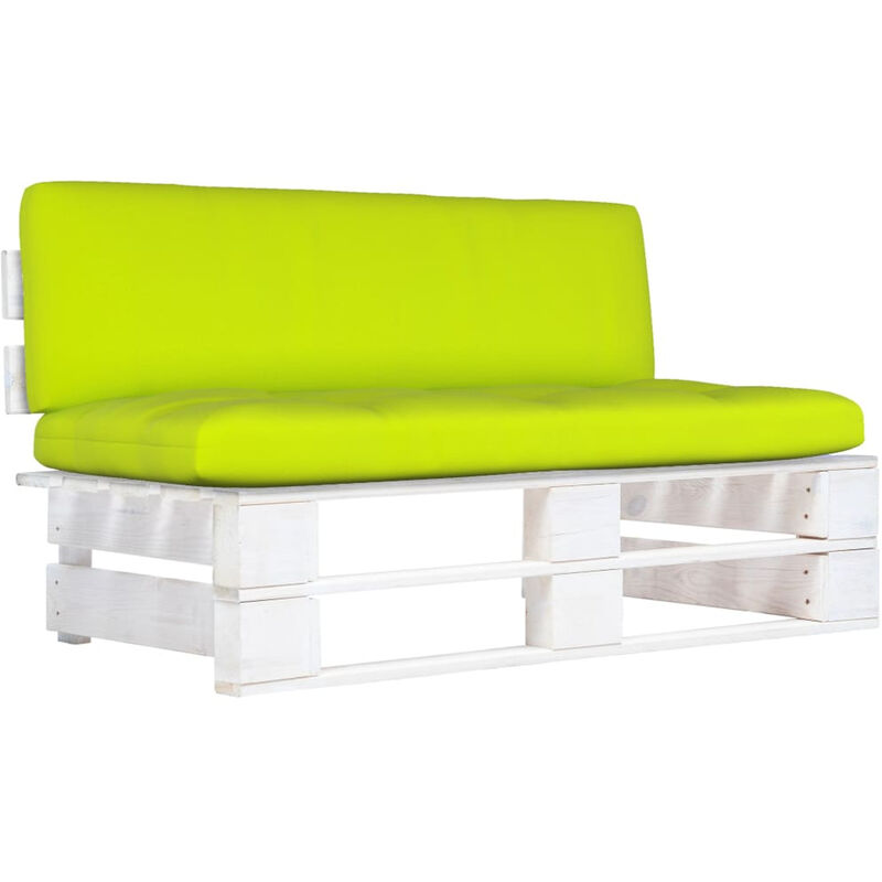 

Sofa central de pales para jardin madera pino impregnada blanco