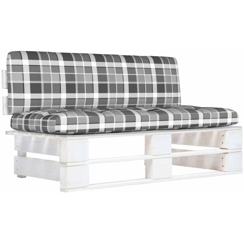 

Sofa central de pales para jardin madera pino impregnada blanco