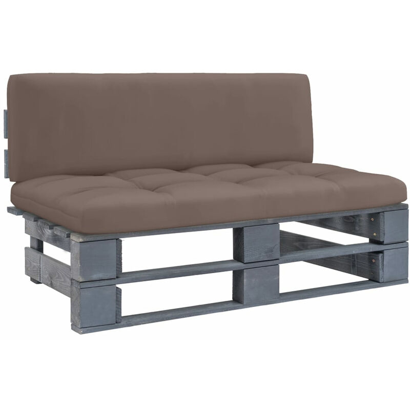 

Sofa central de pales para jardin madera pino impregnada gris