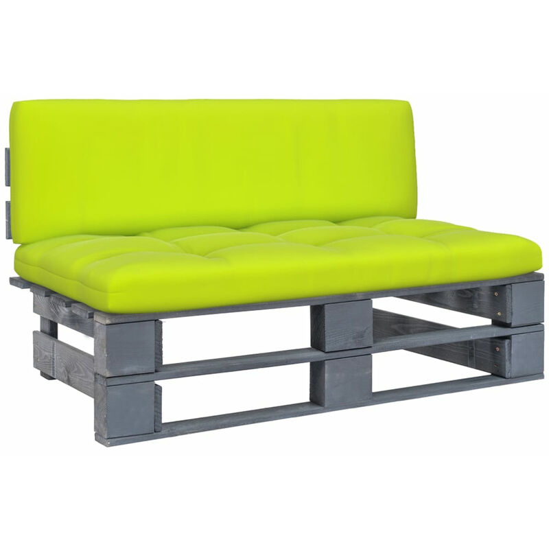 

Sofa central de pales para jardin madera pino impregnada gris