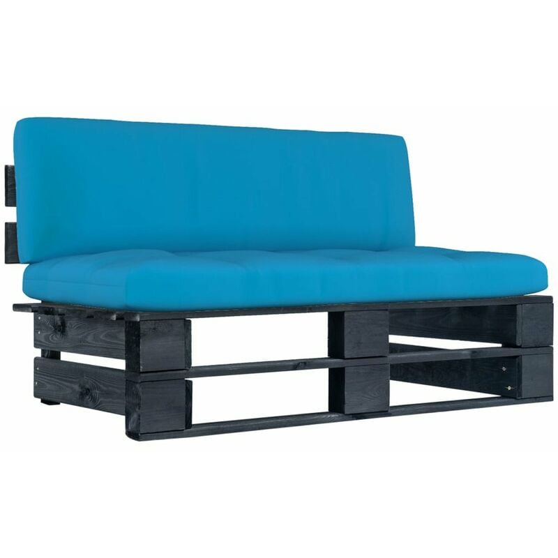 

Sofa central de pales para jardin madera pino impregnada negro