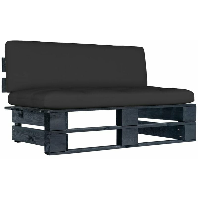 

Sofa central de pales para jardin madera pino impregnada negro