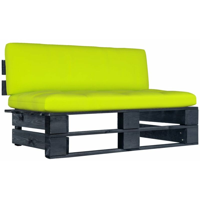 

Sofa central de pales para jardin madera pino impregnada negro