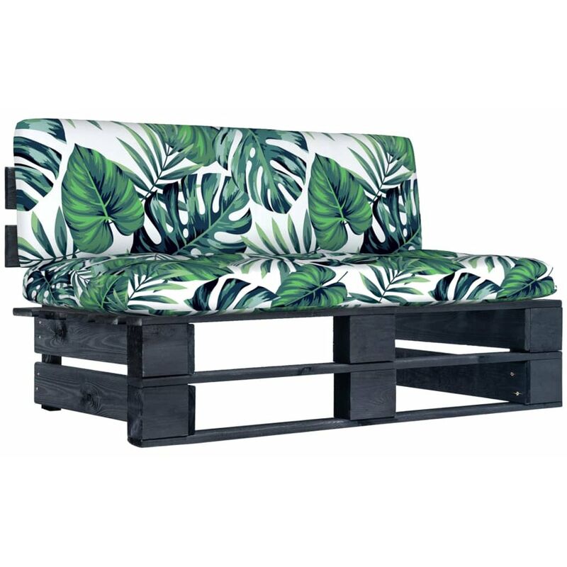 

Sofa central de pales para jardin madera pino impregnada negro