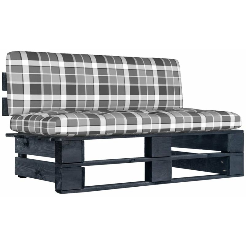 

Sofa central de pales para jardin madera pino impregnada negro