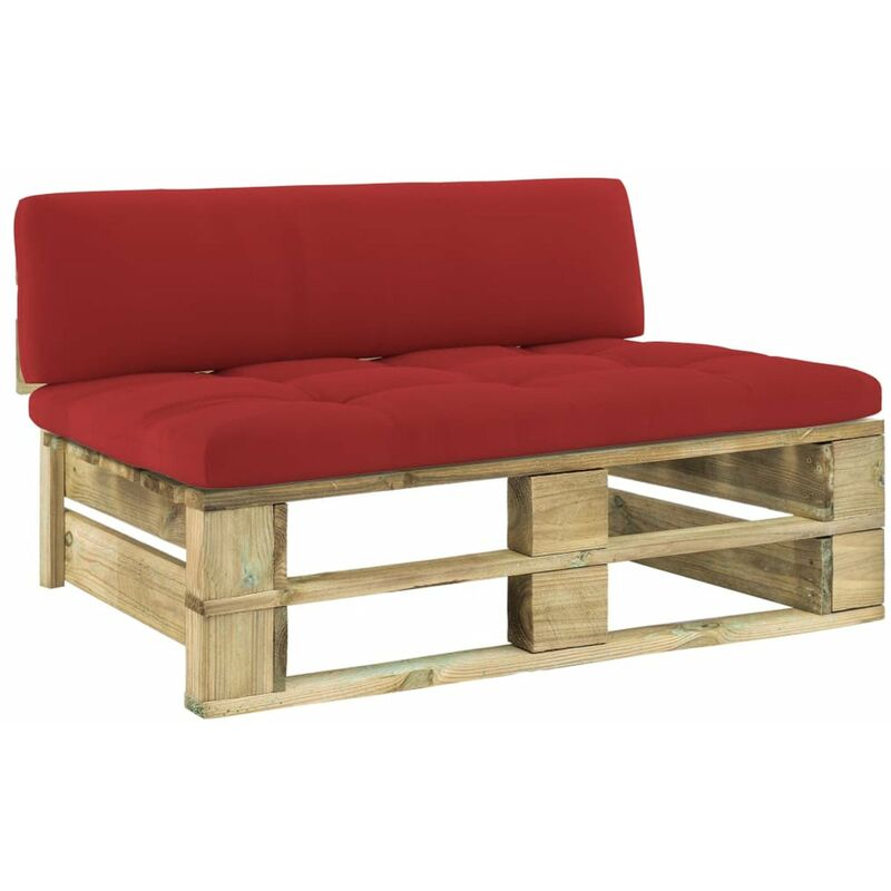 

Sofa central de pales para jardin madera pino impregnada verde