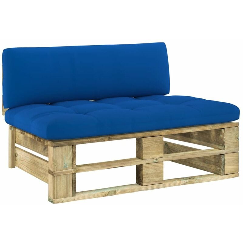 

Sofa central de pales para jardin madera pino impregnada verde