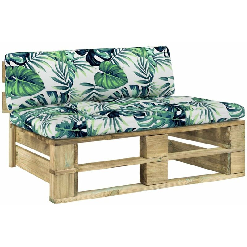 

Sofa central de pales para jardin madera pino impregnada verde