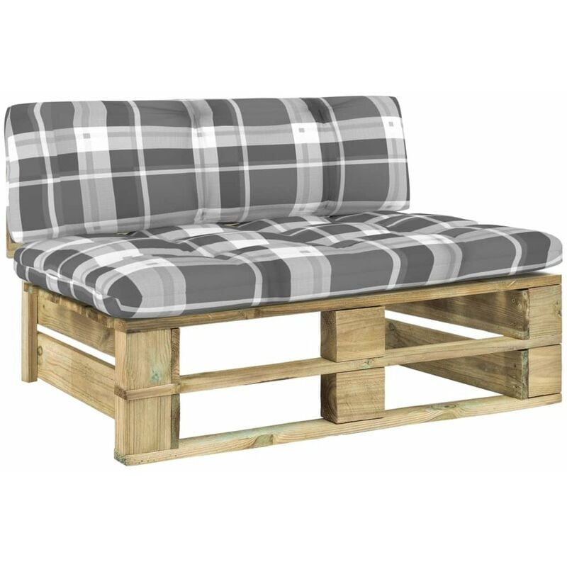 

Sofa central de pales para jardin madera pino impregnada verde