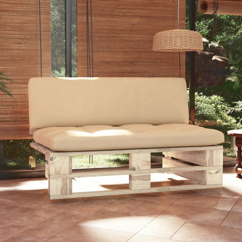 

Sofa central de palets para jardin madera pino impregnada