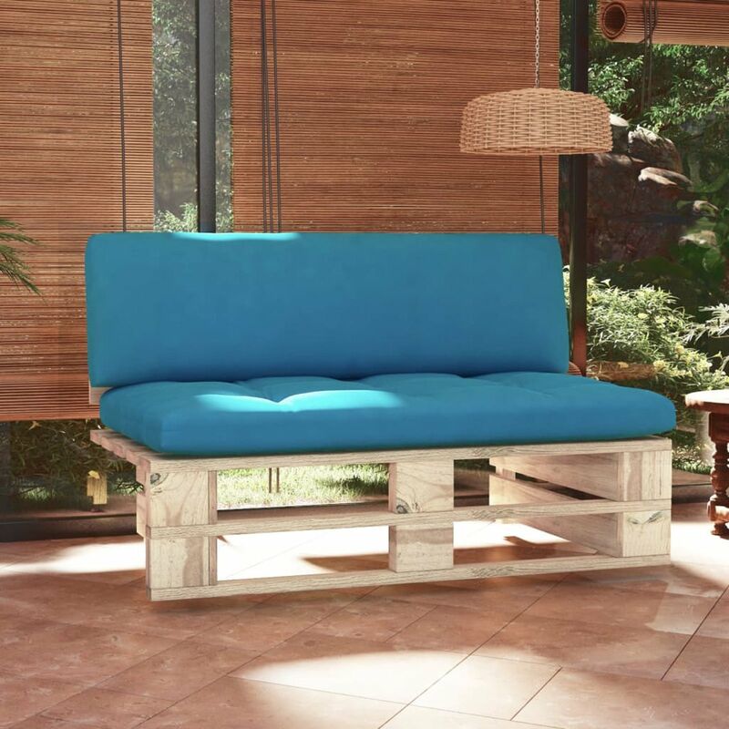 

Sofa central de palets para jardin madera pino impregnada