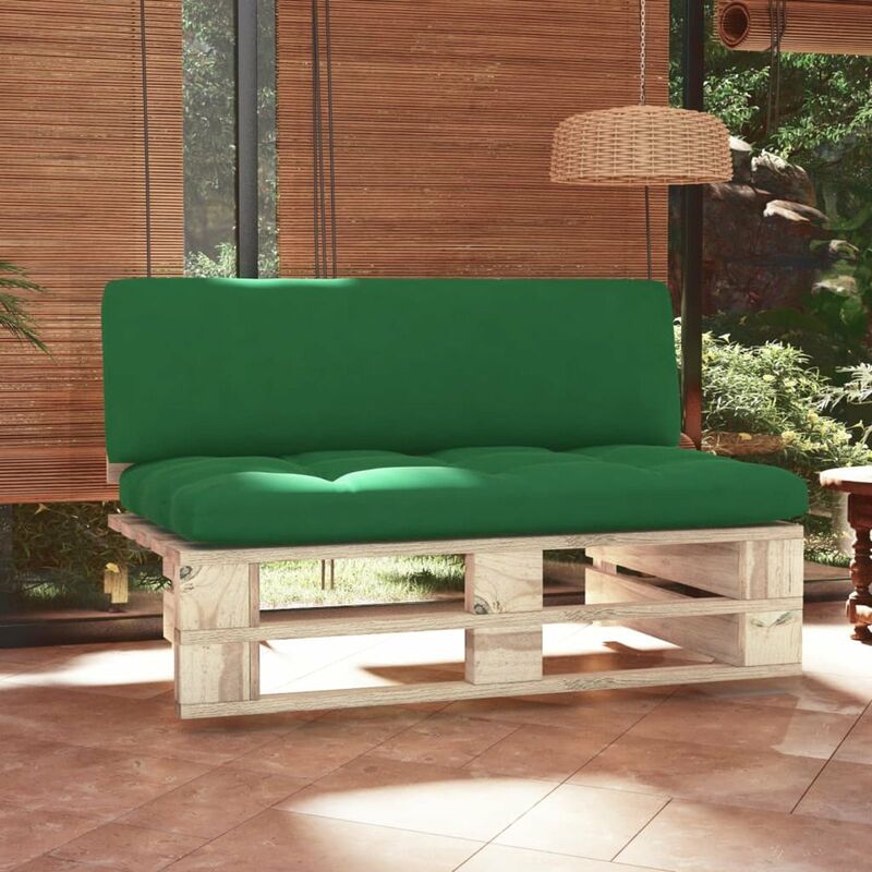 

Sofa central de palets para jardin madera pino impregnada