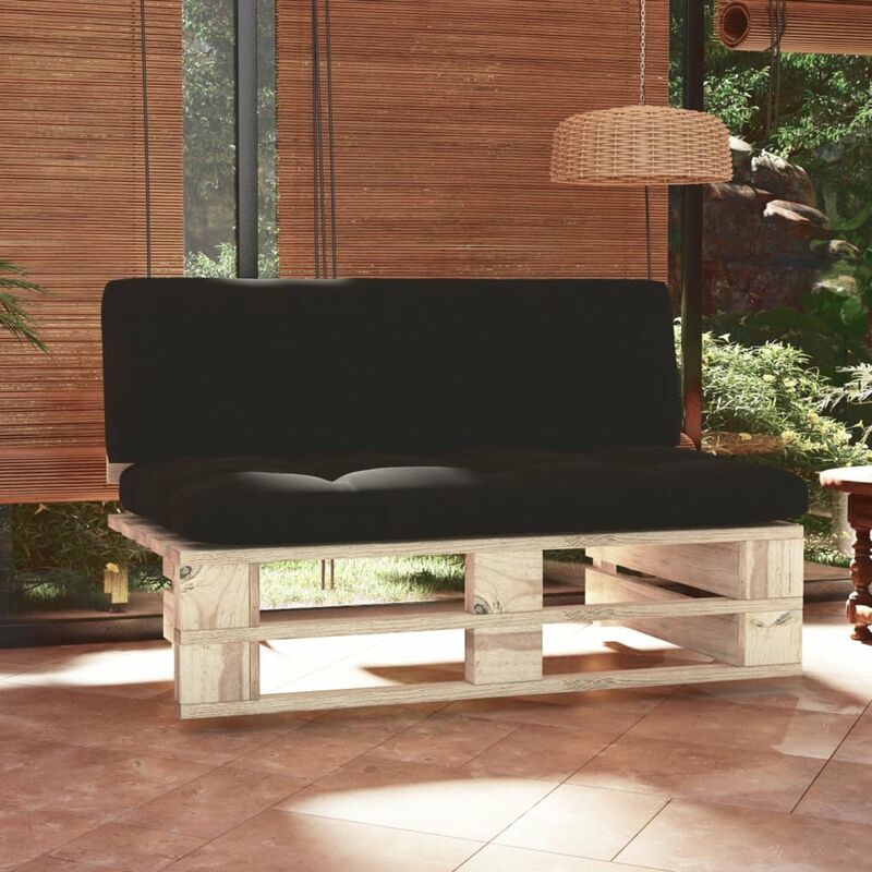

Sofa central de palets para jardin madera pino impregnada
