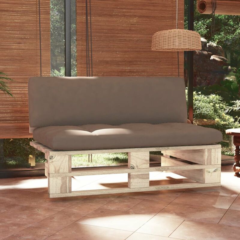 

Sofa central de palets para jardin madera pino impregnada