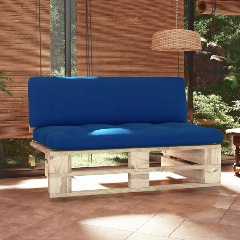 

Sofa central de palets para jardin madera pino impregnada