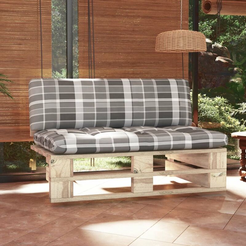 

Sofa central de palets para jardin madera pino impregnada