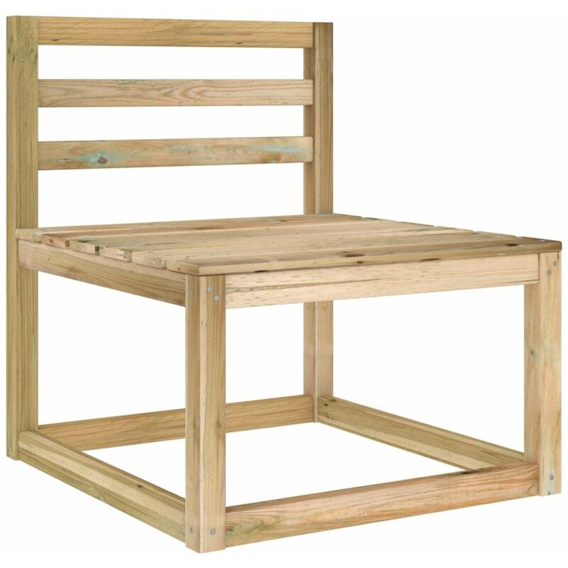 

Sofa central de palets para jardin madera pino impregnada verde