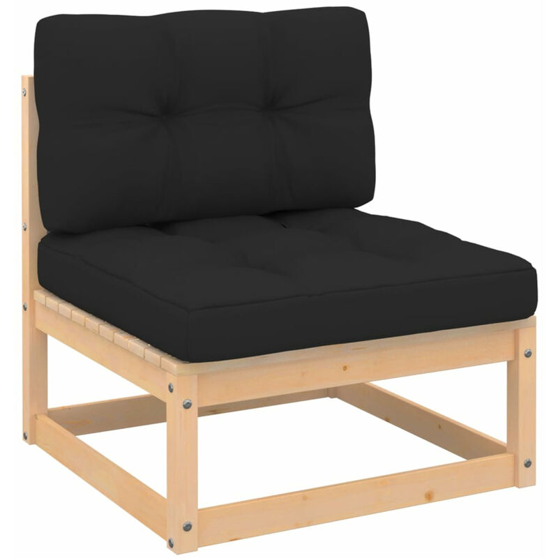 

Sofa central para jardin y cojines madera maciza acacia