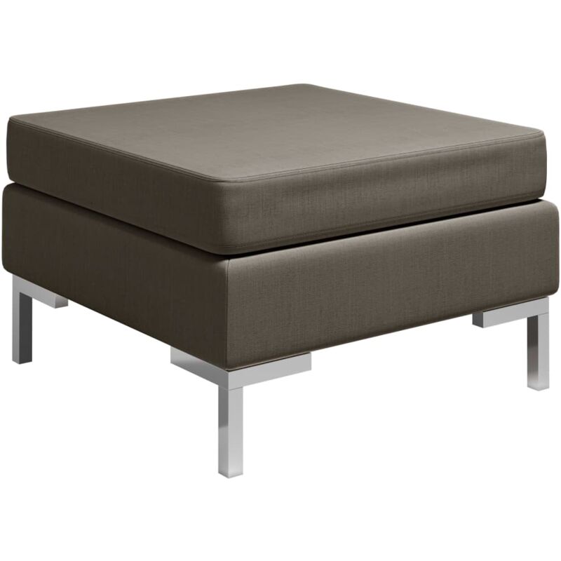 

Sofá Tela Reposapiés Seccional Gris Taupe - Gris Topo - Vidaxl