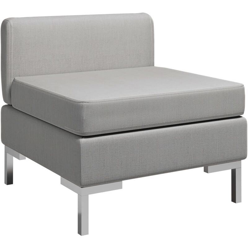 

Sofá Tela Central Seccional 1 Pieza Gris Claro - Gris - Vidaxl