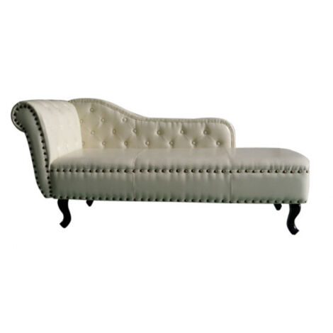 Sofá chaise longue crema sillón salón comedor Chesterfield 1102012/3